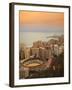 High Angle View of Malaga Cityscape with Bullring and Docks, Andalusia, Spain, Europe-Ian Egner-Framed Photographic Print