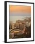 High Angle View of Malaga Cityscape with Bullring and Docks, Andalusia, Spain, Europe-Ian Egner-Framed Photographic Print