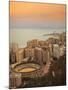 High Angle View of Malaga Cityscape with Bullring and Docks, Andalusia, Spain, Europe-Ian Egner-Mounted Photographic Print