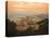 High Angle View of Malaga Cityscape with Bullring and Docks, Andalusia, Spain, Europe-Ian Egner-Stretched Canvas