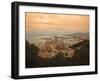 High Angle View of Malaga Cityscape with Bullring and Docks, Andalusia, Spain, Europe-Ian Egner-Framed Photographic Print