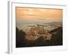 High Angle View of Malaga Cityscape with Bullring and Docks, Andalusia, Spain, Europe-Ian Egner-Framed Photographic Print