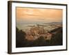 High Angle View of Malaga Cityscape with Bullring and Docks, Andalusia, Spain, Europe-Ian Egner-Framed Photographic Print