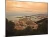 High Angle View of Malaga Cityscape with Bullring and Docks, Andalusia, Spain, Europe-Ian Egner-Mounted Photographic Print