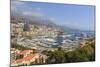 High Angle View of Monaco and Harbour, Monaco, Mediterranean, Europe-Amanda Hall-Mounted Photographic Print