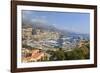 High Angle View of Monaco and Harbour, Monaco, Mediterranean, Europe-Amanda Hall-Framed Photographic Print