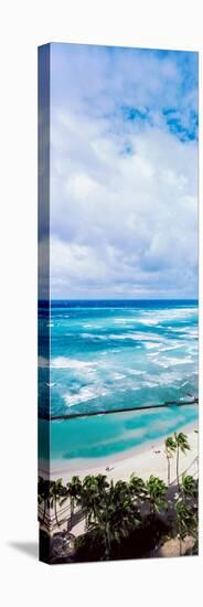 High Angle View of Ocean, Waikiki Beach, Oahu, Hawaii Islands, Hawaii, USA-null-Stretched Canvas