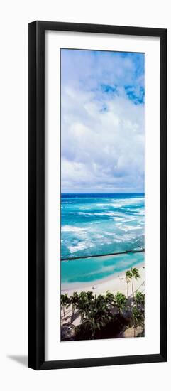 High Angle View of Ocean, Waikiki Beach, Oahu, Hawaii Islands, Hawaii, USA-null-Framed Photographic Print