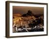 High Angle View of Old Ruins, Ancient Thera, Santorini, Cyclades Islands, Southern Aegean, Greece-null-Framed Giclee Print