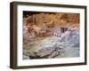 High Angle View of Old Ruins of a Building, Akrotiri, Santorini, Cyclades Islands, Greece-null-Framed Giclee Print