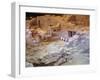 High Angle View of Old Ruins of a Building, Akrotiri, Santorini, Cyclades Islands, Greece-null-Framed Giclee Print