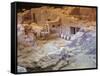 High Angle View of Old Ruins of a Building, Akrotiri, Santorini, Cyclades Islands, Greece-null-Framed Stretched Canvas