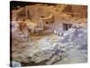 High Angle View of Old Ruins of a Building, Akrotiri, Santorini, Cyclades Islands, Greece-null-Stretched Canvas