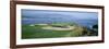 High Angle View of People Playing Golf at a Golf Course, Pebble Beach Golf Links, Pebble Beach-null-Framed Photographic Print