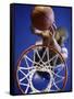 High Angle View of Person Shooting Hoops-null-Framed Stretched Canvas