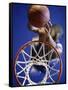 High Angle View of Person Shooting Hoops-null-Framed Stretched Canvas