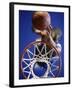 High Angle View of Person Shooting Hoops-null-Framed Photographic Print