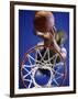 High Angle View of Person Shooting Hoops-null-Framed Photographic Print