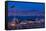 High angle view of Port of Aqaba and Flag of Jordan at sunrise, Aqaba, Jordan-null-Framed Stretched Canvas