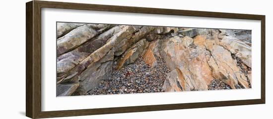 High angle view of rocks, Acadia National Park, Maine, USA-null-Framed Photographic Print