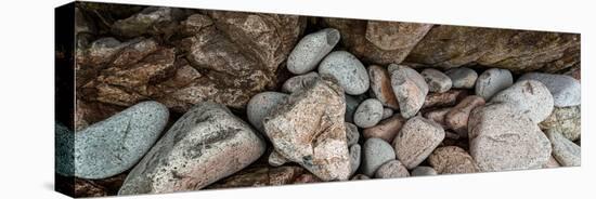 High angle view of rocks at coast, Acadia National Park, Maine, USA-null-Stretched Canvas