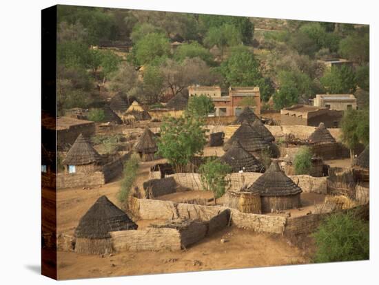 High Angle View of Round Thatched Village Houses, El Geneina, Darfur, Sudan, Africa-Taylor Liba-Stretched Canvas