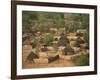 High Angle View of Round Thatched Village Houses, El Geneina, Darfur, Sudan, Africa-Taylor Liba-Framed Photographic Print