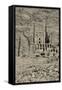 High angle view of Royal Tombs at Ancient Nabatean City of Petra, Wadi Musa, Ma'an Governorate,...-null-Framed Stretched Canvas