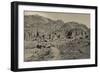 High angle view of Royal Tombs at Ancient Nabatean City of Petra, Wadi Musa, Ma'an Governorate,...-null-Framed Photographic Print