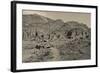 High angle view of Royal Tombs at Ancient Nabatean City of Petra, Wadi Musa, Ma'an Governorate,...-null-Framed Photographic Print