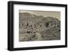 High angle view of Royal Tombs at Ancient Nabatean City of Petra, Wadi Musa, Ma'an Governorate,...-null-Framed Photographic Print