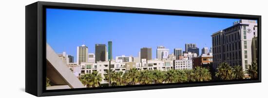 High angle view of skyscrapers in a city, San Diego, California, USA-null-Framed Stretched Canvas