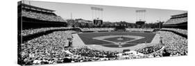 High Angle View of Spectators Watching a Baseball Match, Dodgers Vs. Yankees, Dodger Stadium-null-Stretched Canvas