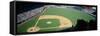 High Angle View of Spectators Watching a Baseball Match in a Stadium, Yankee Stadium-null-Framed Stretched Canvas