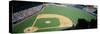 High Angle View of Spectators Watching a Baseball Match in a Stadium, Yankee Stadium-null-Stretched Canvas