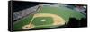 High Angle View of Spectators Watching a Baseball Match in a Stadium, Yankee Stadium-null-Framed Stretched Canvas