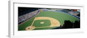 High Angle View of Spectators Watching a Baseball Match in a Stadium, Yankee Stadium-null-Framed Photographic Print