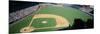 High Angle View of Spectators Watching a Baseball Match in a Stadium, Yankee Stadium-null-Mounted Photographic Print