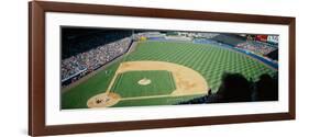 High Angle View of Spectators Watching a Baseball Match in a Stadium, Yankee Stadium-null-Framed Photographic Print