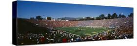 High Angle View of Spectators Watching a Football Match in a Stadium, Rose Bowl Stadium-null-Stretched Canvas