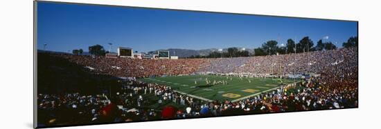 High Angle View of Spectators Watching a Football Match in a Stadium, Rose Bowl Stadium-null-Mounted Photographic Print