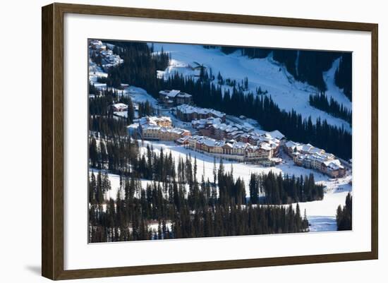 High angle view of Sun Peaks Resort, Sun Peaks, British Columbia, Canada-null-Framed Photographic Print