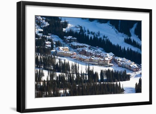 High angle view of Sun Peaks Resort, Sun Peaks, British Columbia, Canada-null-Framed Photographic Print
