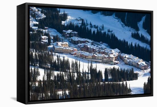 High angle view of Sun Peaks Resort, Sun Peaks, British Columbia, Canada-null-Framed Stretched Canvas