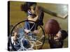 High Angle View of Teenage Girls Playing Basketball-null-Stretched Canvas