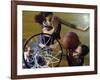 High Angle View of Teenage Girls Playing Basketball-null-Framed Photographic Print