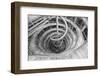 High angle view of the Baumwipfelpfad Neuschonau, a wooden structure with spiral ramp for treeto...-Panoramic Images-Framed Photographic Print