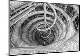 High angle view of the Baumwipfelpfad Neuschonau, a wooden structure with spiral ramp for treeto...-Panoramic Images-Mounted Photographic Print