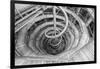 High angle view of the Baumwipfelpfad Neuschonau, a wooden structure with spiral ramp for treeto...-Panoramic Images-Framed Photographic Print