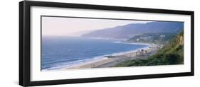 High Angle View of the Beach, Malibu, Pacific Palisades, Santa Monica Bay, California, USA-null-Framed Photographic Print